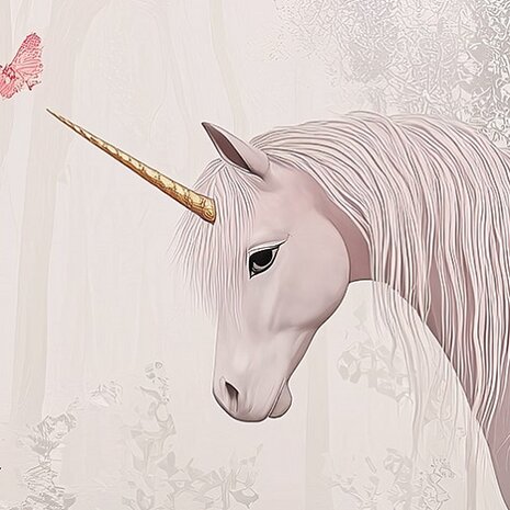 Eenhoorn in Bos fotobehang Unicorn Forest