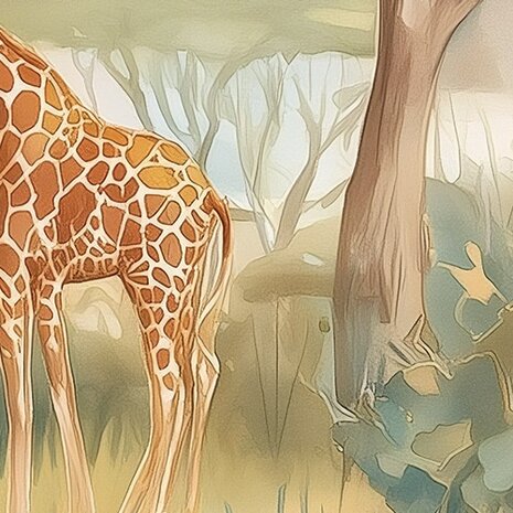 Jungledieren fotobehang Op de savanne