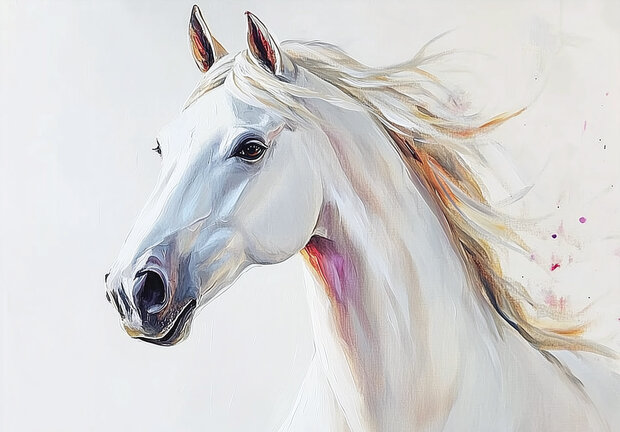 Wit Paard fotobehang V23