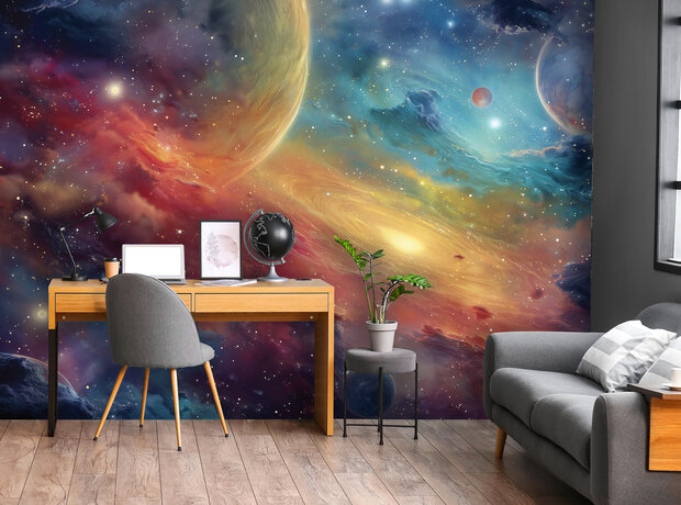 Space fotobehang Kleurrijk Heelal
