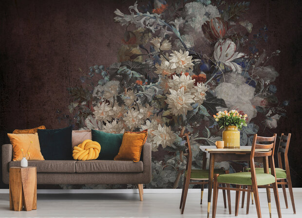 Bloemen fotobehang Klassiek Donker