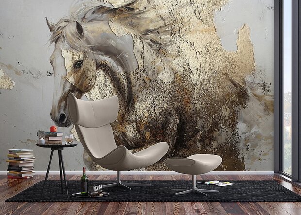 Paarden fotobehang Golden Horse