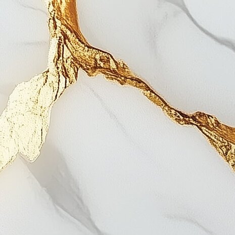 Wit Marmer met Goud fotobehang