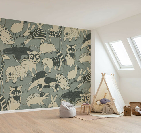 Dieren fotobehang Wobble Zoo