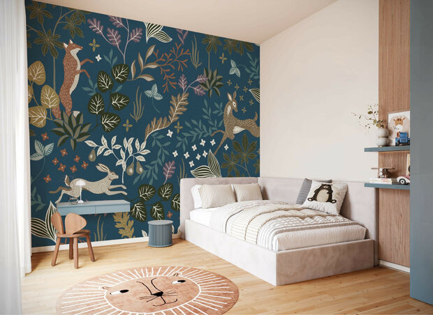 Bosdieren fotobehang Wood Night