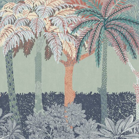 Tropisch fotobehang Patterned Palms