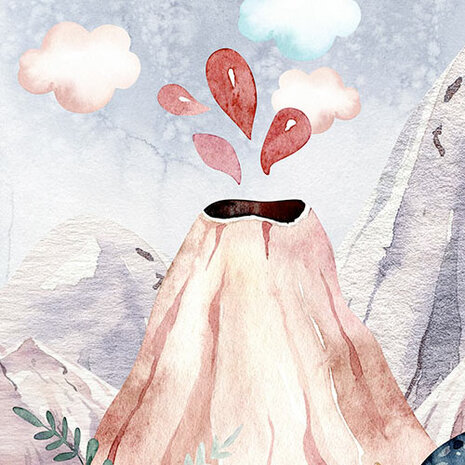 detail Dinosaurus behang Dino Speelplaats