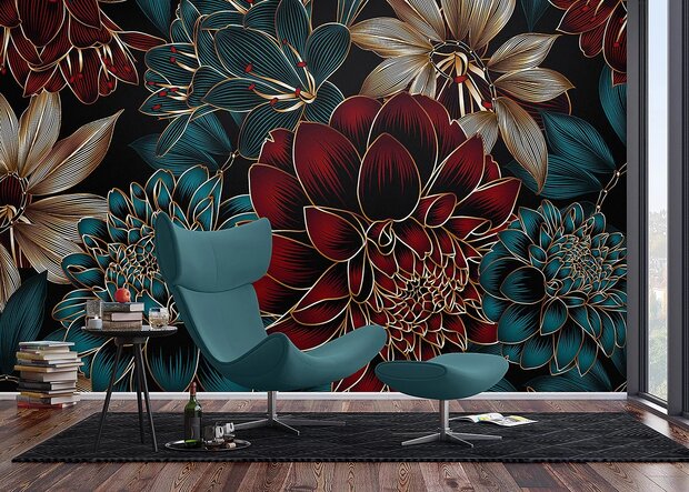 Bloemen fotobehang Elegant Dahlia XL