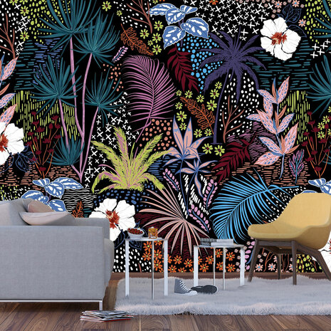 Tropical Sketch fotobehang