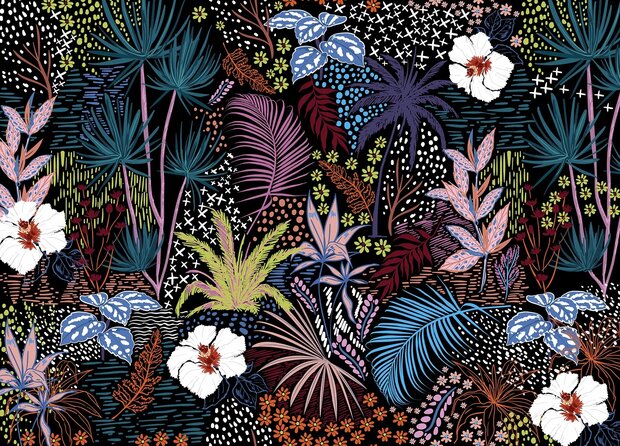 Tropical Sketch fotobehang 375x270cm