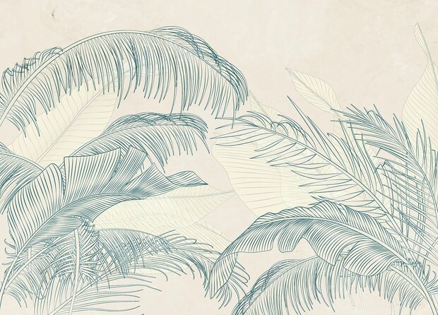 Subtle Palms vlies fotobehang XL