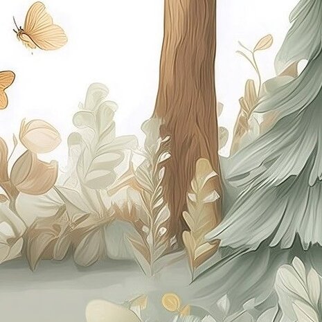 Bosdieren fotobehang Feest in het Bos