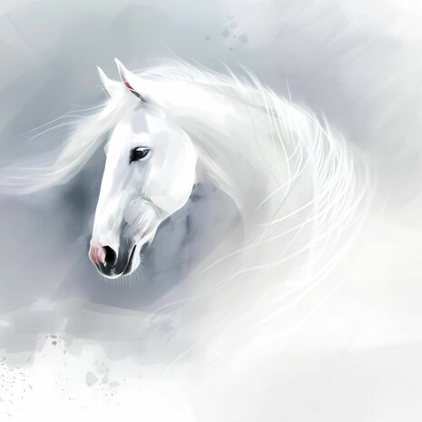 Dromerig Wit Paard fotobehang