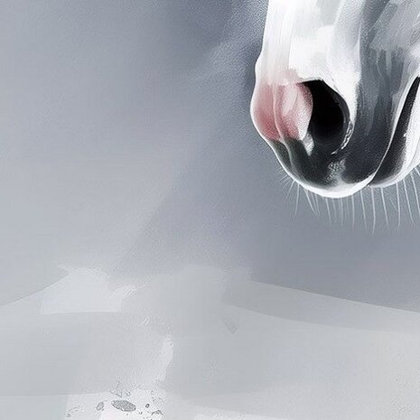 Detail Dromerig Wit Paard fotobehang