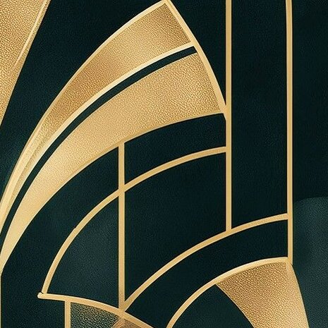 Detail Art Deco behang