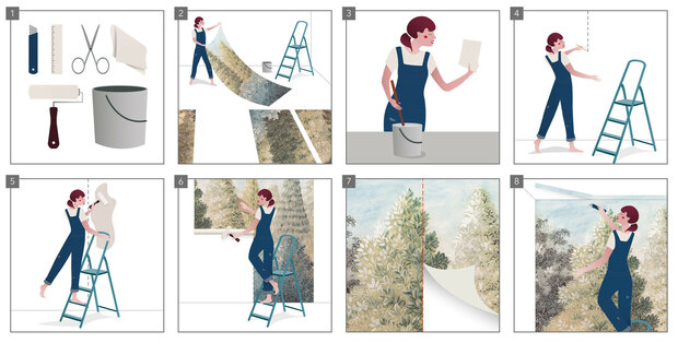 Bos fotobehang Fairytale Forest