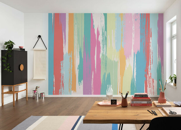 Abstract fotobehang Colour Rain