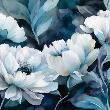 Midnight Bloom bloemen fotobehang
