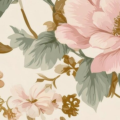 Pioenrozen bloemen fotobehang Vintage Peony