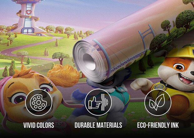 Paw Patrol fotobehang Bloemenveld XL