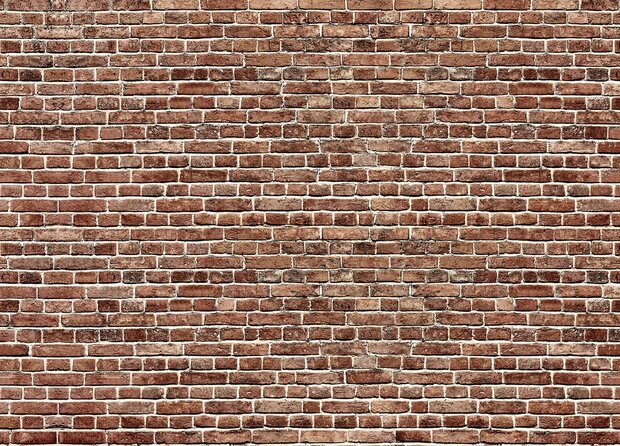 Rode Bakstenen Muur fotobehang