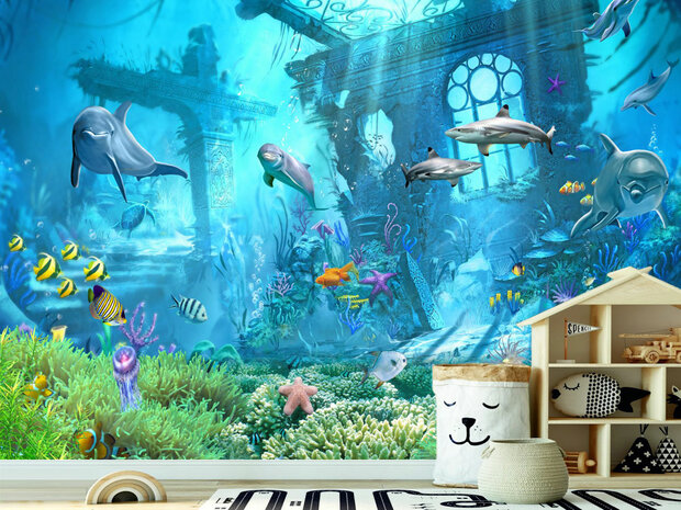Onderwaterwereld fotobehang Ocean Ruins
