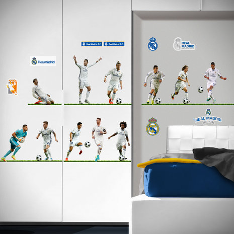 Real Madrid voetbal muurstickers 11 spelers