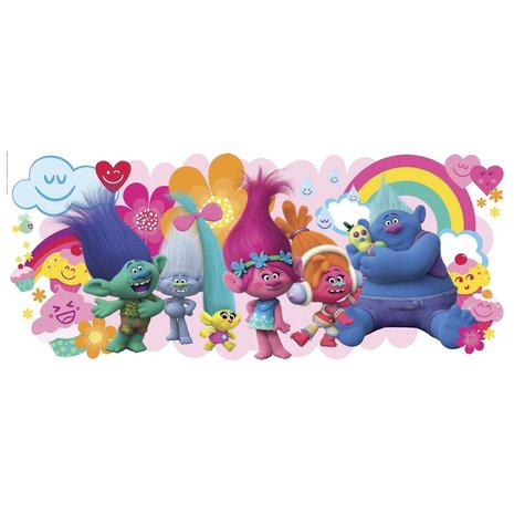 Trolls movie muursticker XL