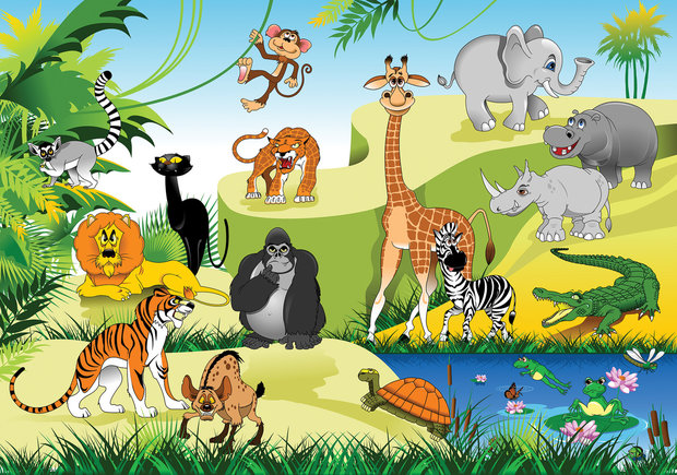 Fotobehang Dieren in de jungle