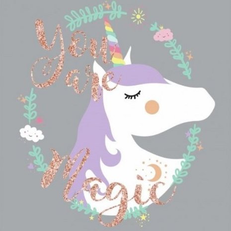 Unicorn maxi muursticker