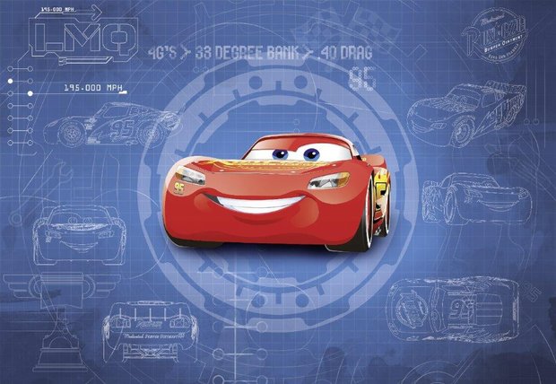 Cars 3 fotobehang Blueprint