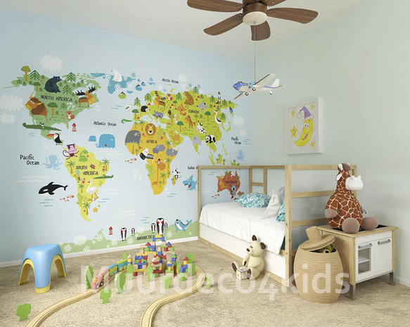 Whole Wide World behang kinderkamer