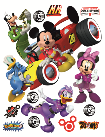 Mickey Mouse Roadster muurstickers XL