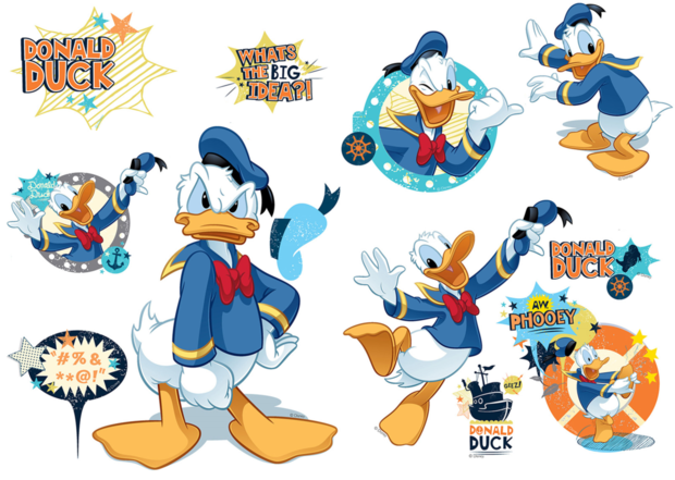 Donald Duck muurstickers L