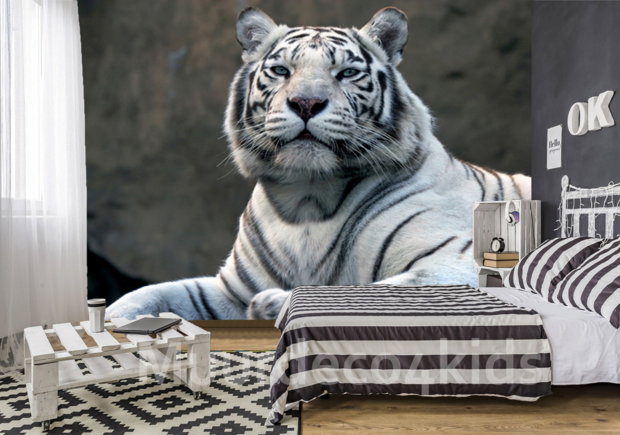 Witte tijger behang