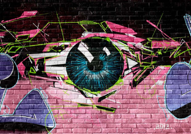 Graffiti behang Eye