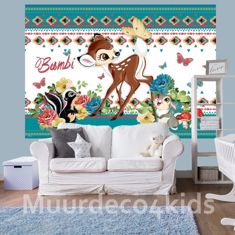 Bambi behang babykamer