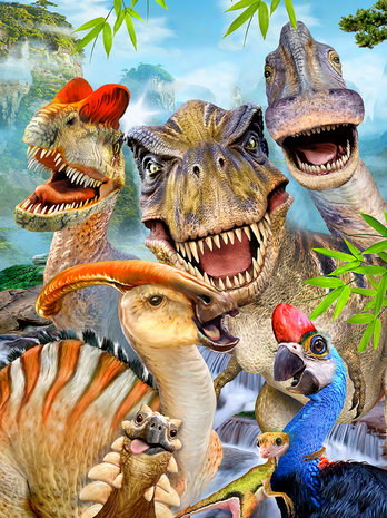 Dinosaurus behang Selfie Smile