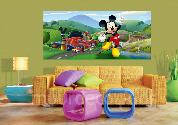 Mickey Mouse Roadster poster behang H