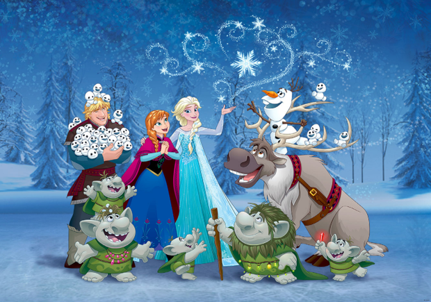 Disney Frozen vlies behang All Family