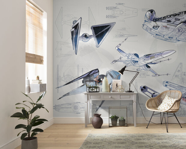 Star Wars fotobehang Blueprint - Licht