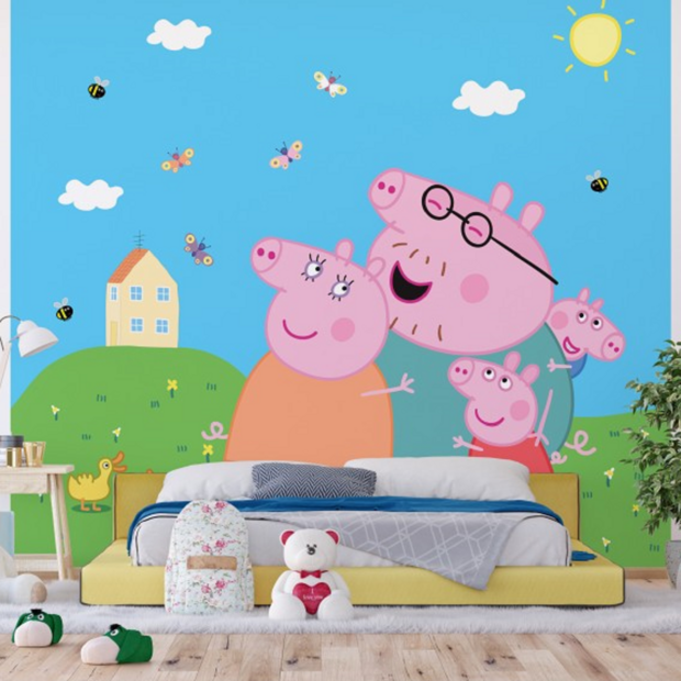 Peppa Pig behang kinderkamer
