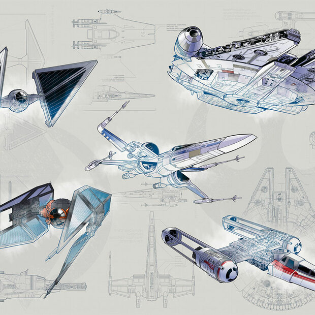 Star Wars fotobehang Blueprint - Licht