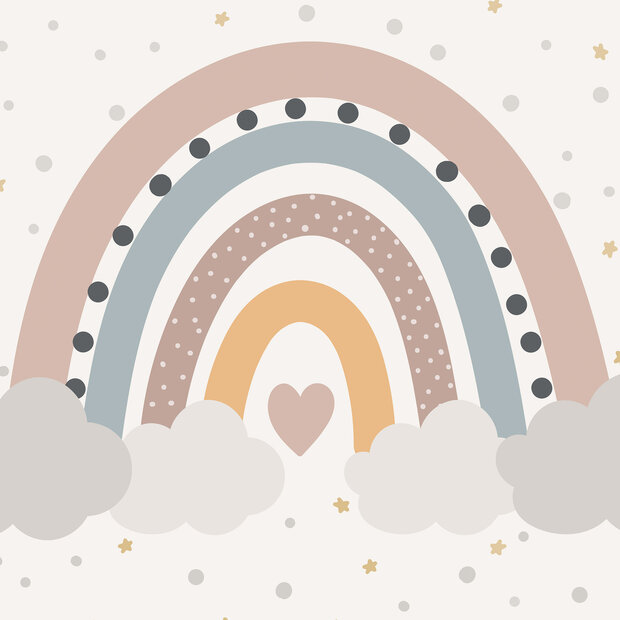 Regenboog behang Boho