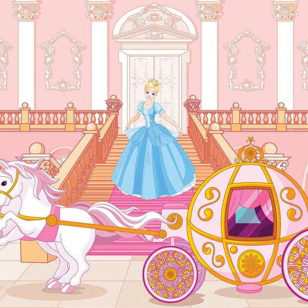 Prinsessen behang Koets