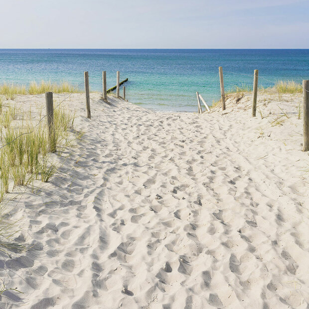 Strand fotobehang Naar het strand
