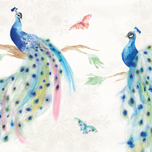 Artwork behang Pauwen