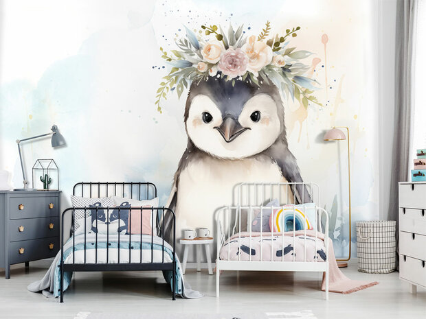 Kleine Pingu&iuml;n fotobehang