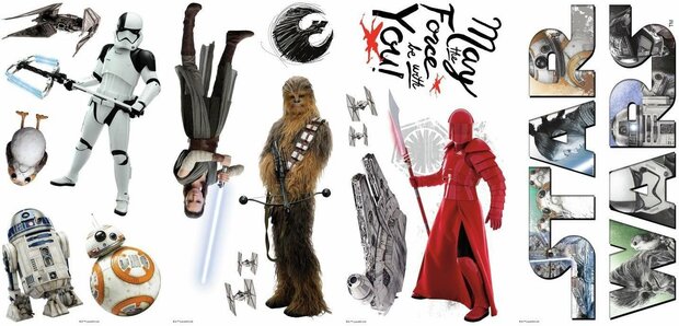 Stars Wars muurstickers Last Jedi