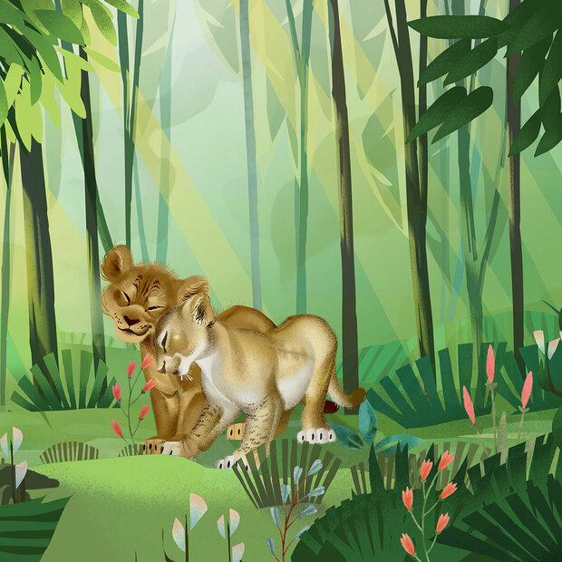 Lion King Love fotobehang